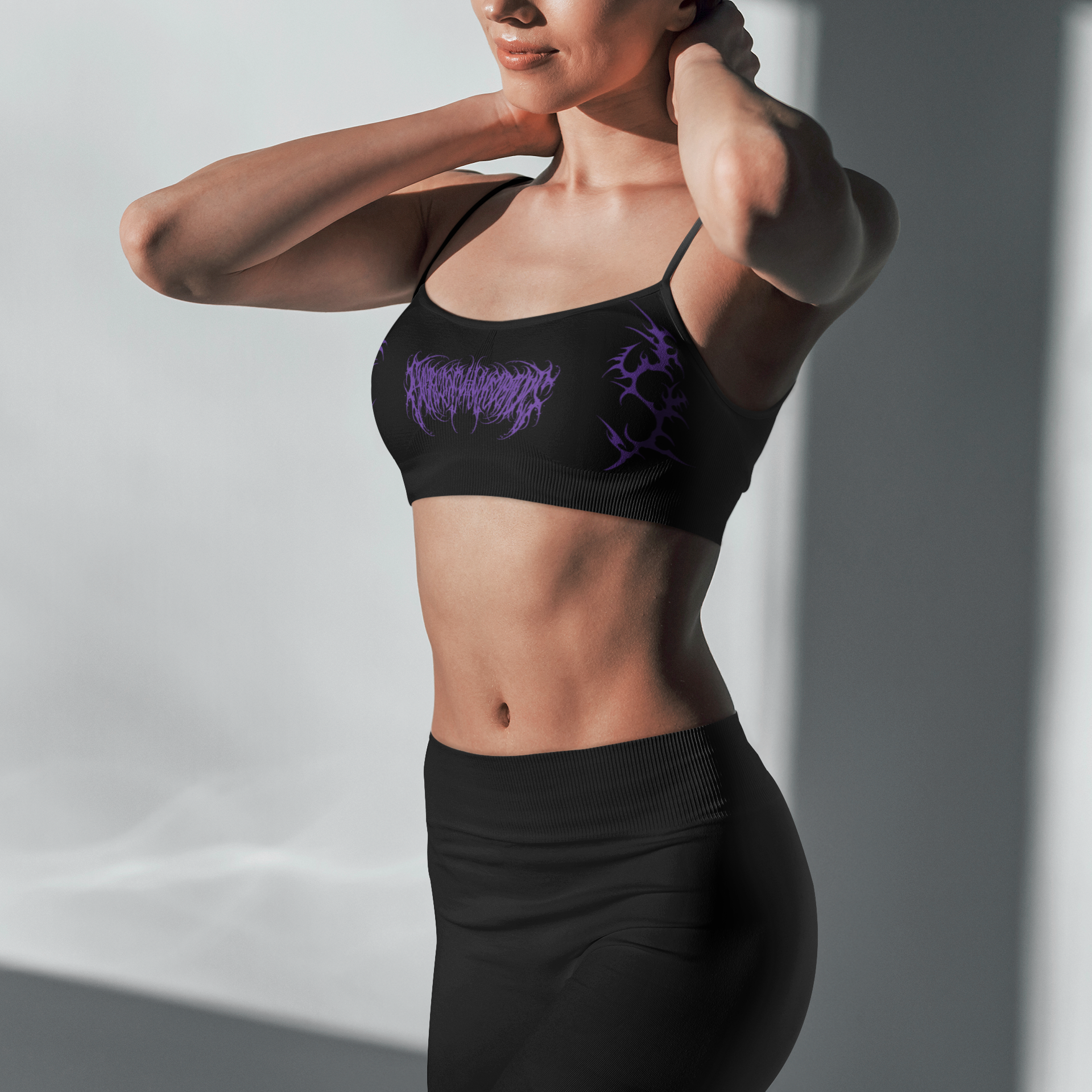 Purple Thrasher - 'Hardcore' Adjustable Crop Tops