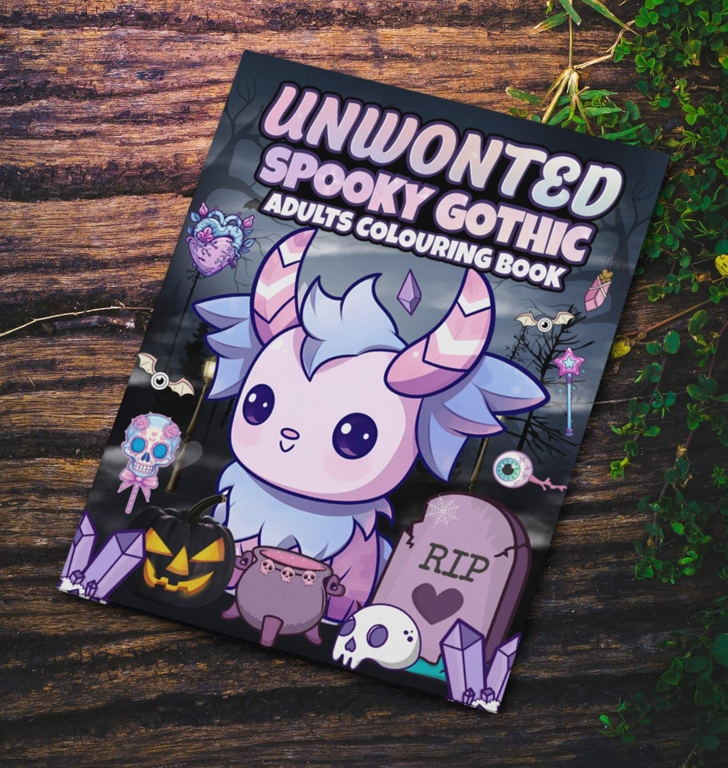 Unwonted Spooky Gothic Adults Colouring Book - unwontedapparel