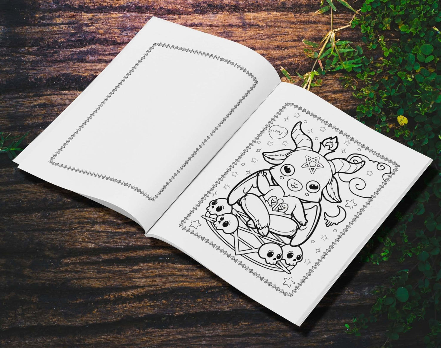 Unwonted Spooky Gothic Adults Colouring Book - unwontedapparel